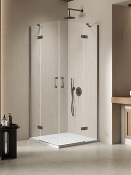 Kabina prysznicowa 120x80x200 – Gunmetal, szkło 6 mm (K-4776) | New Trendy