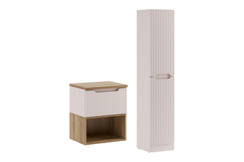 Zestaw meblowy 50cm z blatem i szafką wysoką set-noc b oak 50cm 1s lr hclb