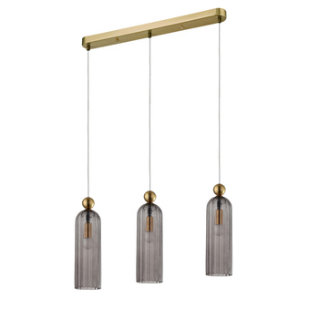 Lampa wisząca Piega 3 smoked 3xE14
