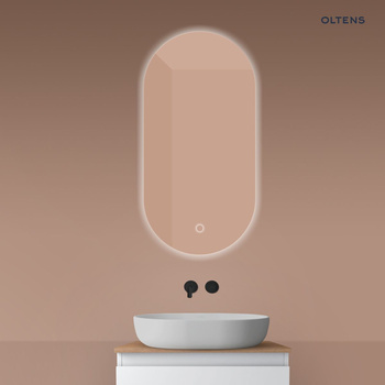 Oltens Nordlis lustro 50x100 cm owalne z oświetleniem od tyłu z matą grzewczą 64129000