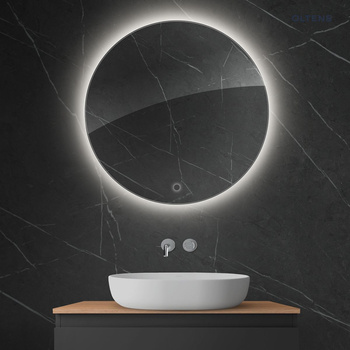 Oltens Nordlis lustro 80 cm okrągłe z oświetleniem LED i systemem Klarglas 64109000