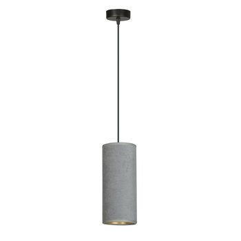Lampa wisząca industrialna z abażurem 10cm 60W szary/złoty 1060/1 1