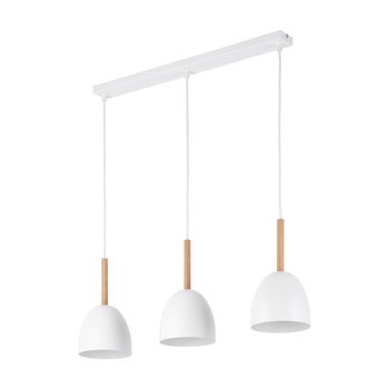 Lampa wisząca biała nad stół do jadalni, 3 źródła światła NORD 4869