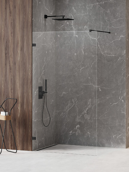 Walk-in 80x200 – Czarny, szkło 6 mm (EXK-6967) | New Trendy