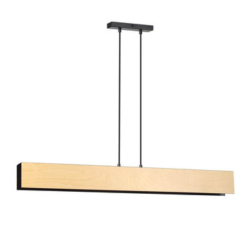 Lampa wisząca skandynawska prostokątna czarny/drewno 4x60W E27 610/4 CARLO 4