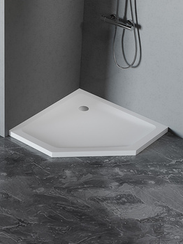 Brodzik prysznicowy MILD SATIN 80x80x4,5 Biały – New Trendy, B-0644