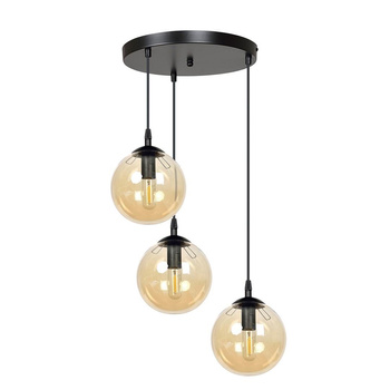 Regulowana lampa 3 klosze 40W czarny/miodowy 713/3PREM COSMO 3 PREMIUM