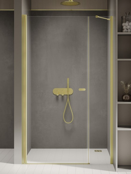 Drzwi wnękowe 150x195 – Złoty, szkło 6 mm (D-0987A-WP) | New Trendy