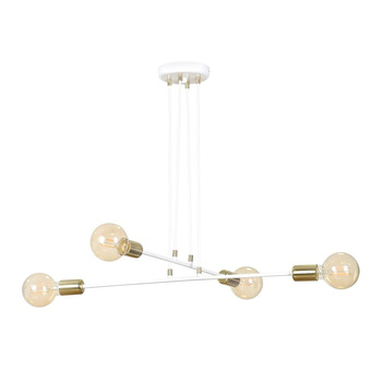 Lampa wisząca biała oprawa złoty gwint 4x60W 786/4 VESIO 4