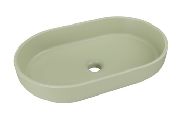 Umywalka nablatowa ceramiczna Zielony Mat 55cm RIVER 2 OLIVE GREEN MATT UN 55 ( E-6594 ) Comad