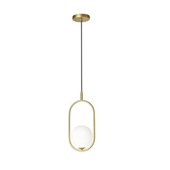 Cordel wisząca lampa mosiądz/ biała kula 1xG9