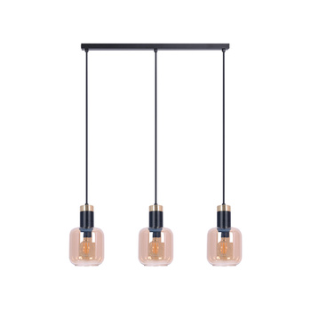 Lampa wisząca na listwie, bursztynowe klosze K-5268 z serii DOKA