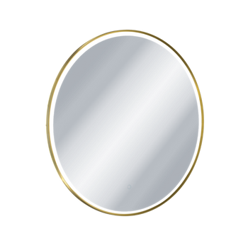 Corido lustro łazienkowe 100 cm okrągłe oświetlenie LED mata grzewcza, złoty szczotkowany