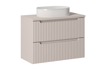 Zestaw meblowy 80cm z blatem i umywalką nablatową Beyond Nova Cashmere – SET-NOC B CASHMERE 80CM S UN BEYOND 5 WH