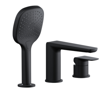 Clever 2.0 bateria wannowa 3 otworowa, czarny soft