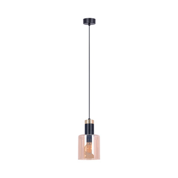 Wyjątkowa lampa wisząca z bursztynowym kloszem K-5255 z serii ALTO