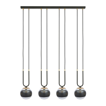 Nowoczesna lampa wisząca czarna/złota 4-punktowa GLAM 1113/4