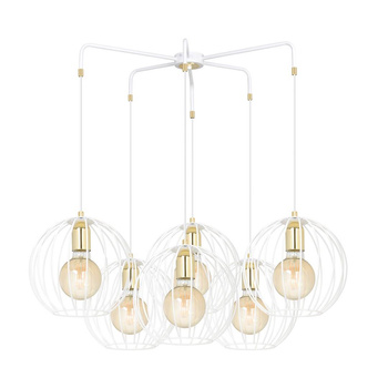 Lampa wisząca regulowana metalowa 6 klosze 60W E27 145/6 ALBIO 6