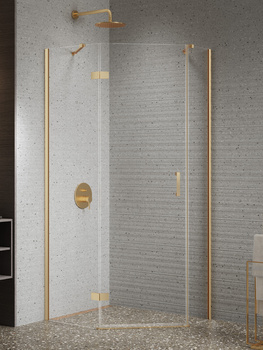Kabina prysznicowa 100x80x200 – Złoty, szkło 6 mm (K-4486) | New Trendy