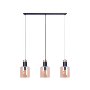 Dekoracyjna lampa wisząca czarno/bursztynowa 3xE27 Alto K-5258