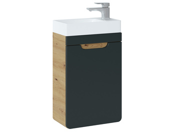 Comad szafka pod umywalkę 40cm 1 drzwi Dąb Craft, Szary Kosmos – ARUBA COSMOS 826 FSC