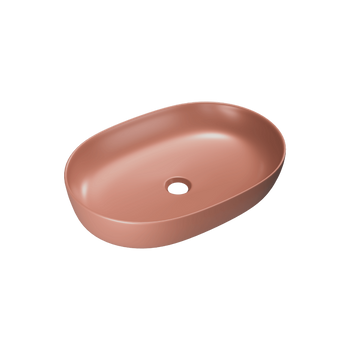 Jima umywalka nablatowa 61x41 cm owalna, terracoctta mat