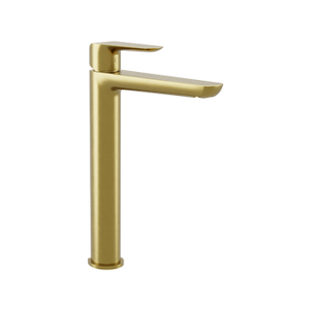Clever 2.0 bateria umywalkowa stojąca wysoka, złoty szczotkowany