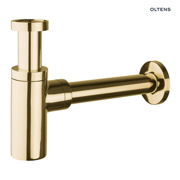 Oltens Hervik syfon umywalkowy mosiężny okrągły złoty połysk 02600800