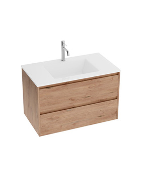 Zestaw szafka wisząca + umywalka 80cm  DSM Tulsa Wood