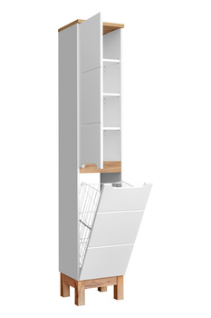 Szafka wysoka 2 drzwi BALI WHITE 804 FSC