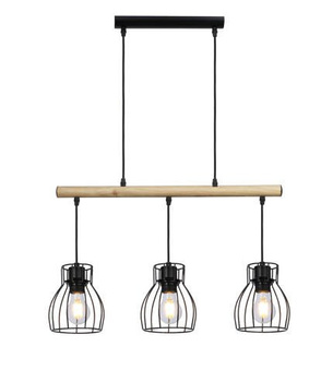 Lampa wisząca czarna 3x60W Bernita 33-78087