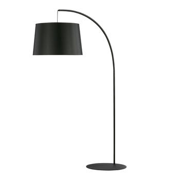 Lampa stojąca abażur czarna metalowa HANG 5077
