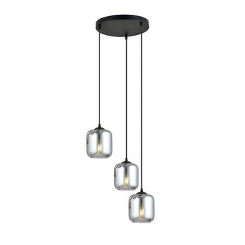 Lampa 3-punktowa okrągła, wisząca szklane klosze PREMIUM STORM 1176/3PREM