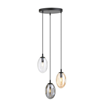 Elegancki żyrandol, lampa wisząca regulowana z trzema kloszami EMIBIG 1268/3PREM