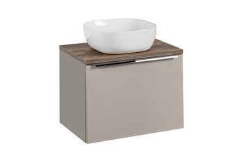 Zestaw meblowy 60cm z blatem i umywalką nablatową Smile Santa Fe Taupe – SET-SFT B 60CM UN 6252