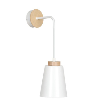Kinkiet ścienny skandynawski drewno/biały 60W 443/K1 BOLERO K1