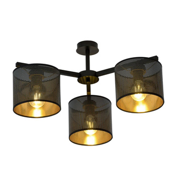 Stylowa lampa sufitowa, metalowy abażur 3-punktowa JORDAN 1144/3