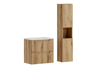 Zestaw meblowy 60cm z umywalką meblową SKY i szafką wysoką set-noce 60cm s sky 3 hc