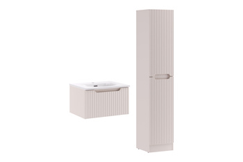 Zestaw meblowy 50cm z umywalką meblową Sky i szafką wysoką set-noc 50cm 1s sky 3 hclb