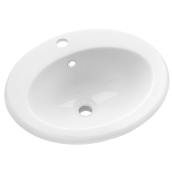 UMYWALKA WPUSZCZANA W BLAT NIKEA 50 CM, Z OTW. NA BAT.