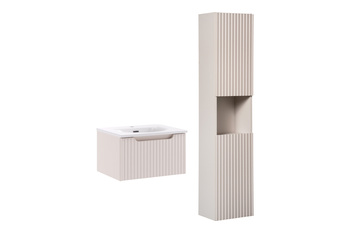 Zestaw meblowy 50cm z umywalką meblową Sky i szafką wysoką set-noc 50cm 1s sky 3 hc