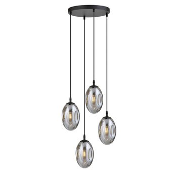 Wisząca lampa koło z nowoczesnymi kloszami EMIBIG 1266/4PREM