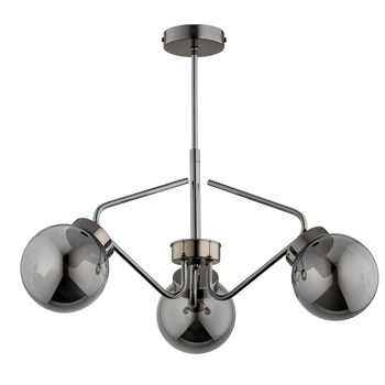 Grafitowa lampa sufitowa BARSUM 62354 z kloszami
