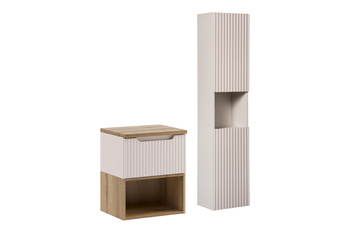 Zestaw meblowy 50cm z blatem i szafką wysoką set-noc b oak 50cm 1s lr hc