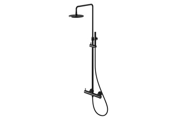 Zestaw  prysznicowy termostatyczny natynkowy Axel Black QW273AB