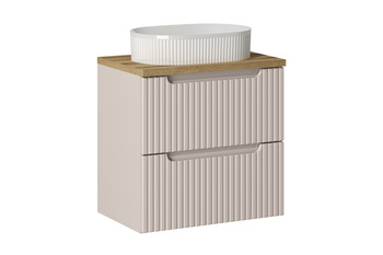 Zestaw meblowy 60cm z blatem i umywalką nablatową Beyond Nova Cashmere – SET-NOC B OAK 60CM S UN BEYOND 5 WH