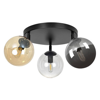 Lampa sufitowa okrągła podsufitka szklane klosze kule mix 3x40W 779/3APREM TOFI 3A PREMIUM