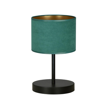Lampka Nocna 1x60W z abażurem zielono/złoty 1051/LN1 HILDE LN1