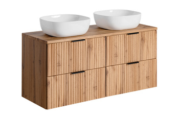 Zestaw meblowy 120cm z blatem i 2 umywalkami nablatowymi Smile Adel Oak – SET -ADO B 120 CM SMILE 40