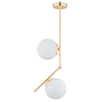 Symetryczna lampa wisząca z kloszami LIBERTY 62267 ZŁOTA